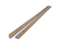 Планка для стен. пан угловая F-образная внутренняя 4 мм Дуб Вотан20