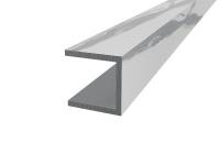 Планка для стен. пан. торцевая П-обр. 4 мм Мрамор белый глянец30