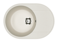 Мойка врезная круглая с крылом 610470мм Белый камень