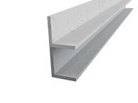 Планка для стен. пан угловая F-образная внутренняя 4 мм Мрамор Марквина белый глянец20