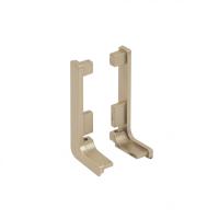 Комплект L-образных заглушек (левая+правая) к профилю Gola, браш золото, AKS