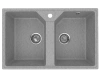 Мойка врезная две чаши 770490мм Светло-серый