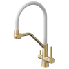 8L2023 brushed gold+white hose