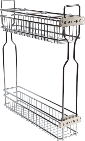 AQ бутылочница 150мм и 200мм, глубина 450мм 2-уровн., скрытого монтажа с доводчиком левая, хром 2