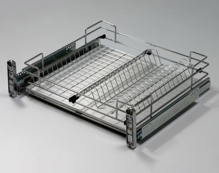 Сушилка ALBA в нижнюю базу 900 мм хром с крепл фасада и  доводчиком скрытого монтажа